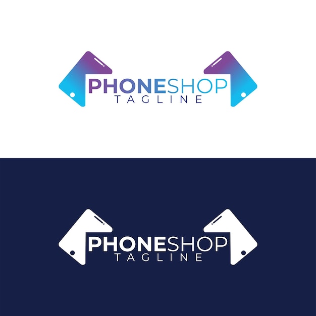 Vector phone store logo icon concept vector isolated