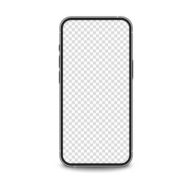 Phone vector mockup Phone mockup technology device smartphone with blank screen Empty display