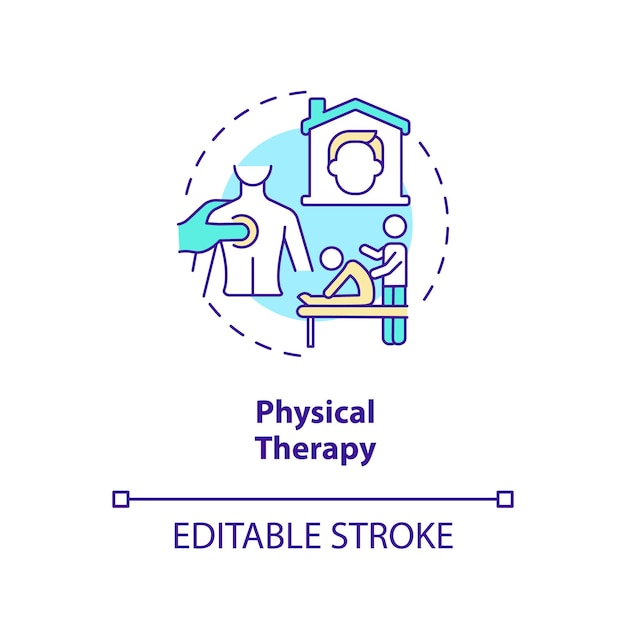 Physical therapy concept icon