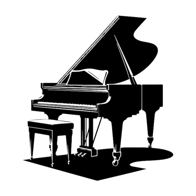 Piano Silhouette vector illustration