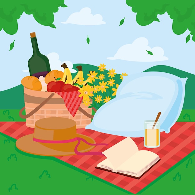 Picnic food poster