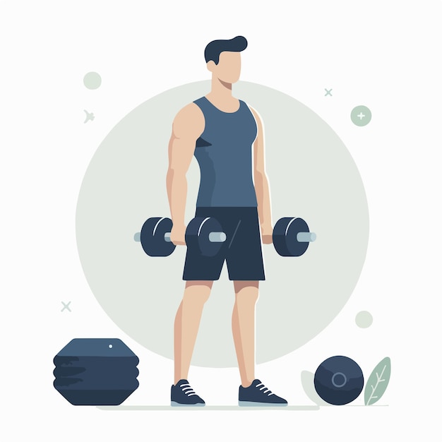 Vector picture of a person exercising