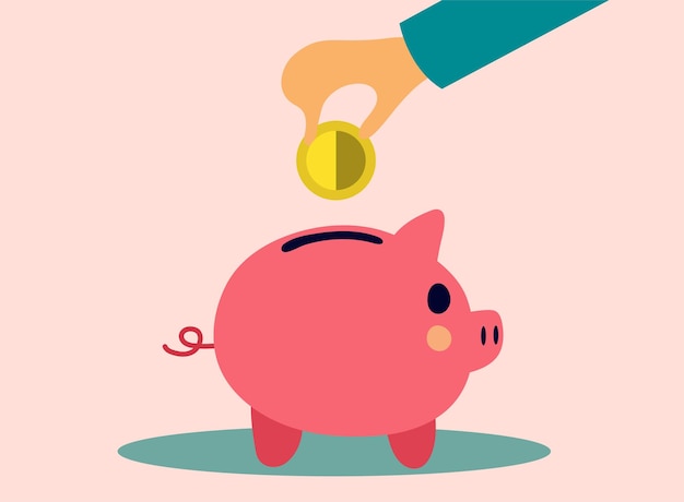 Vector piggy bank vector