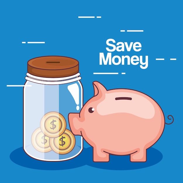 Vector piggy savings money icon