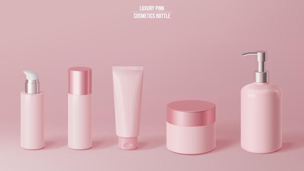 Pink cosmetic bottle accessory