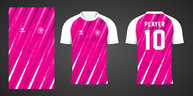 pink football jersey sport design template