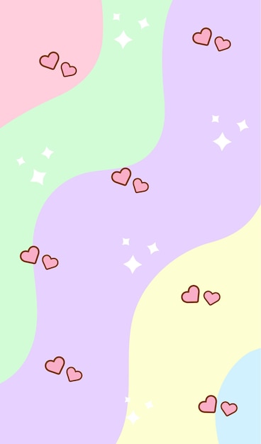 Vector pink hearts on a pink background