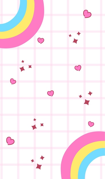 Vector pink hearts on a pink background