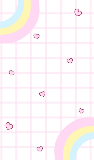 Vector pink hearts on a pink background