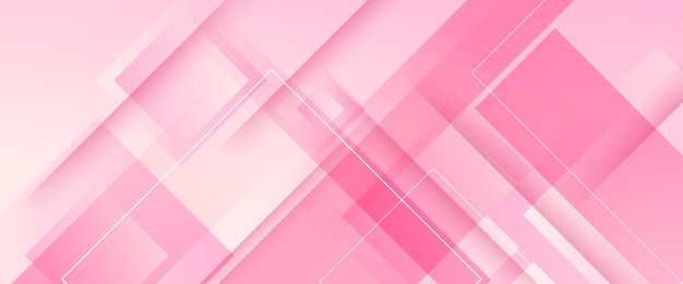 Vector pink and white vector abstract banner with simple geometric shapes for cover design book design poster cd cover flyer website backgrounds or advertising