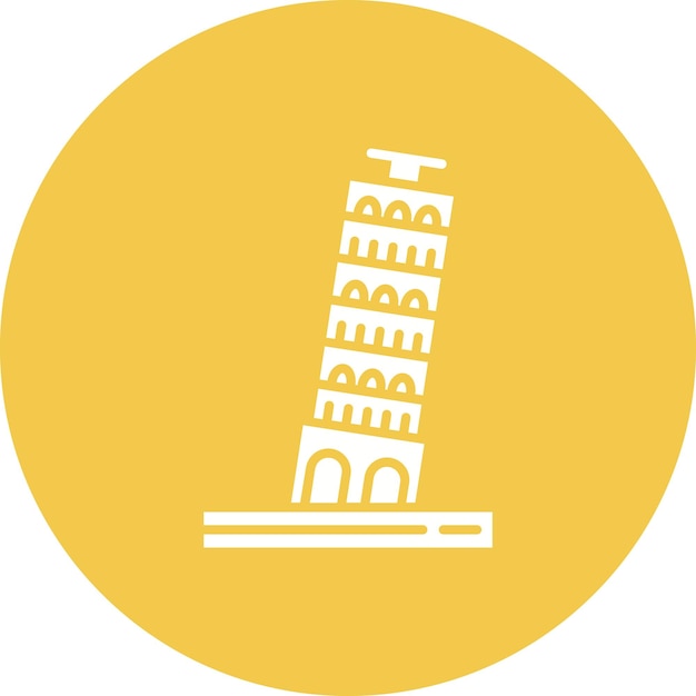 Vector pisa tower vector icon can be used for landmarks iconset