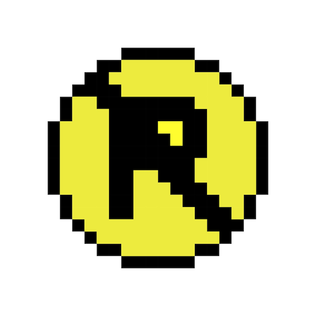 pixel art style, old videogames style, retro style 18 bit don' parking symbol vector