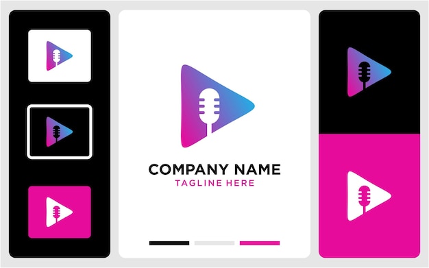 Play podcast logo design