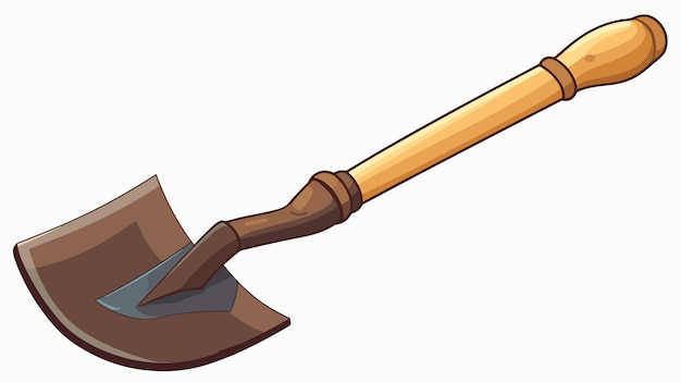 Vector playful cartoon style shovel vector illustration for creative projects