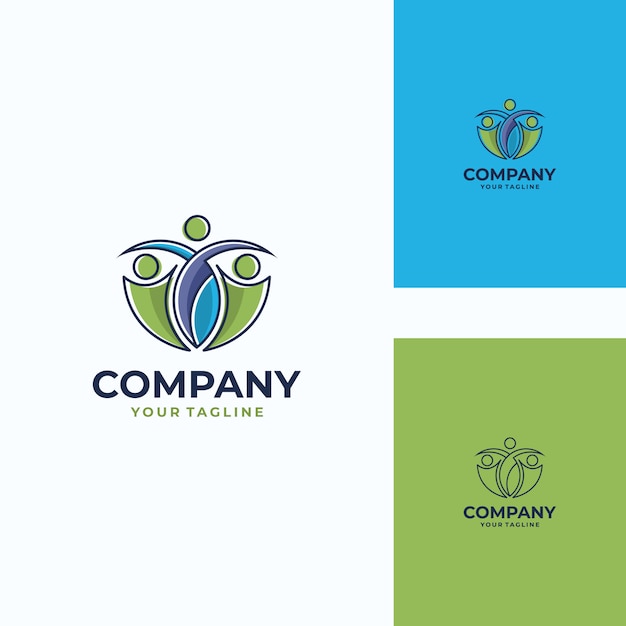 pleasant human vector logo template