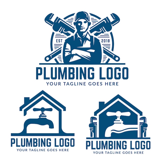 Plumbing logo template 