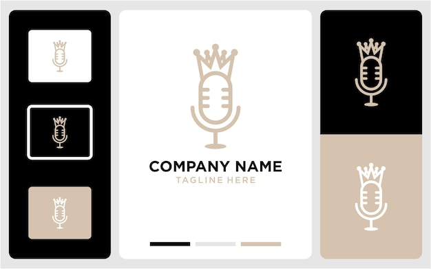 Podcast king logo design