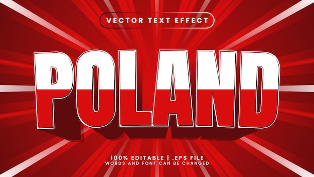 Poland football world cup background theme editable text style effect