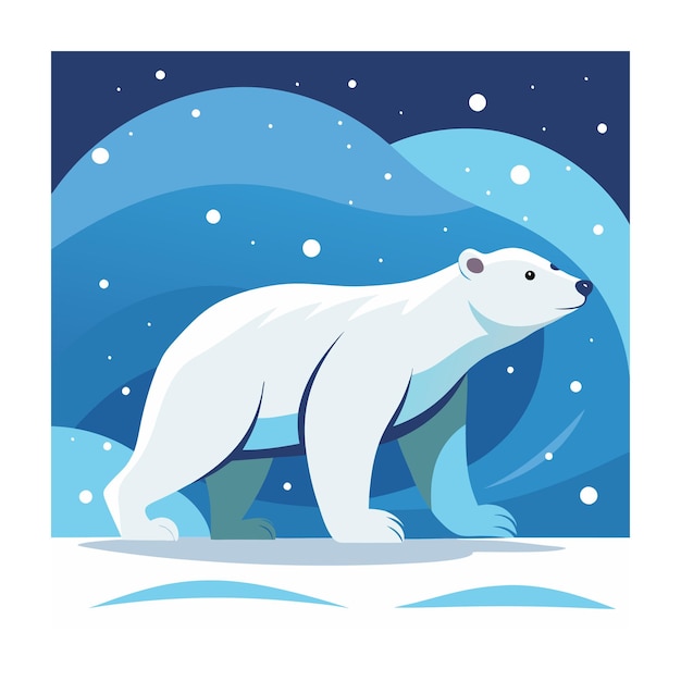 Vector polar bear animals vector on white background