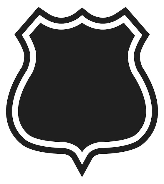 Police badge icon Law officer shield sign