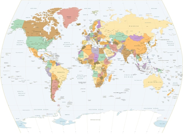 Political world map