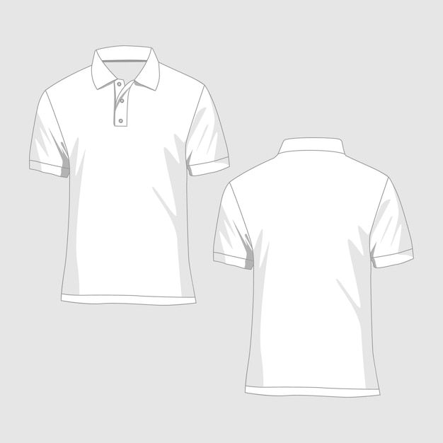 Vector polo t-shirt mockup vector image and illustration