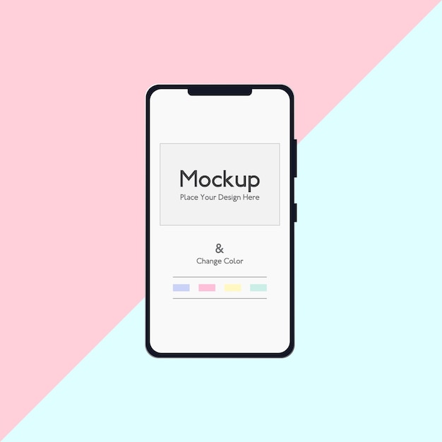 Vector pop 3d phone mockup