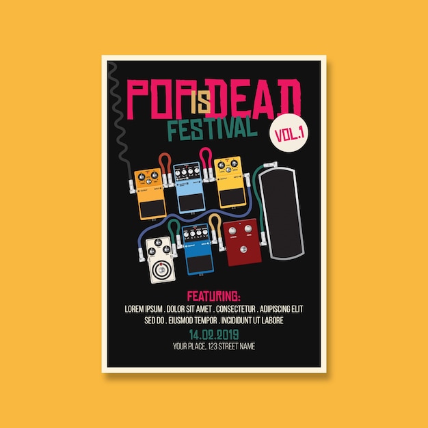 Pop is Dead Music Festival Flyer