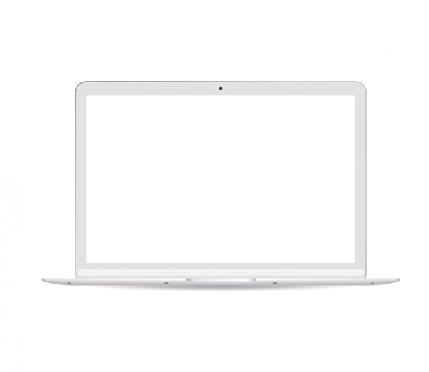 Portable notebook computer with white lcd screen