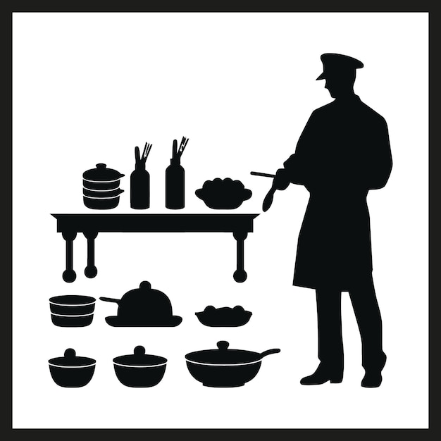 Portobello SET black Silhouette vector