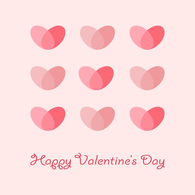 Postcard Happy Valentine's Day vector