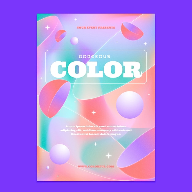 Vector poster colorful template design