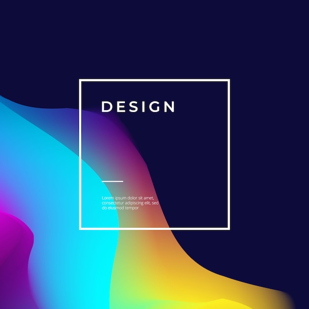 Poster design with abstract shape