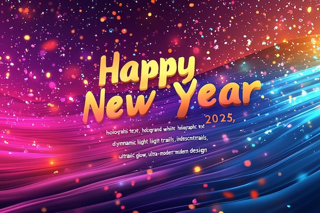 Vector a poster for happy new year with a colorful background and the year 2013 on it