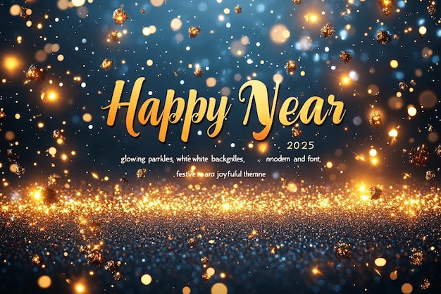 Vector a poster for happy new year with a gold background and a blue background with a gold star on it