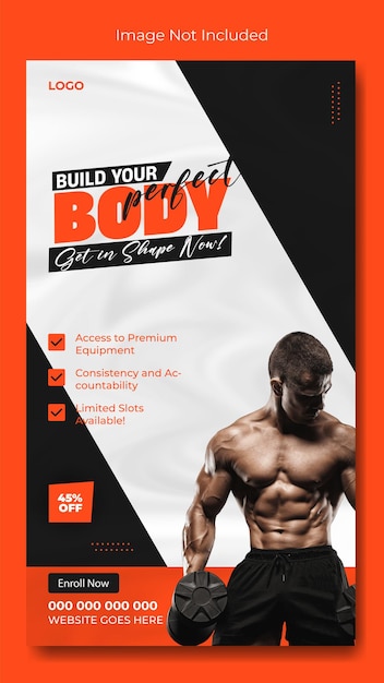 Vector a poster for a man with a bodybuilder on it