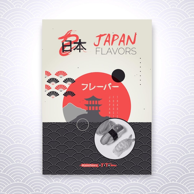 Vector poster template for japanese food restaurant