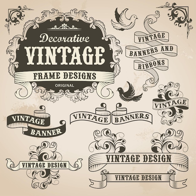 Vector a poster for vintage design with a picture of a vintage design