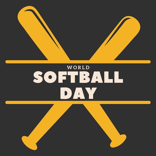 a poster for world softball day