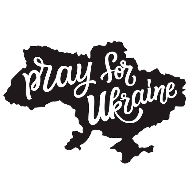 Pray for Ukraine Hand lettering