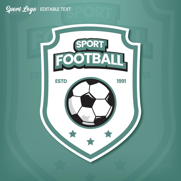 Premium professional football logo in flat style