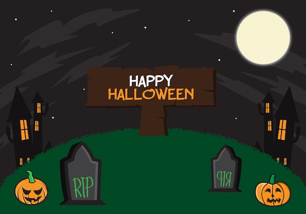 Premium vector Halloween event banner template