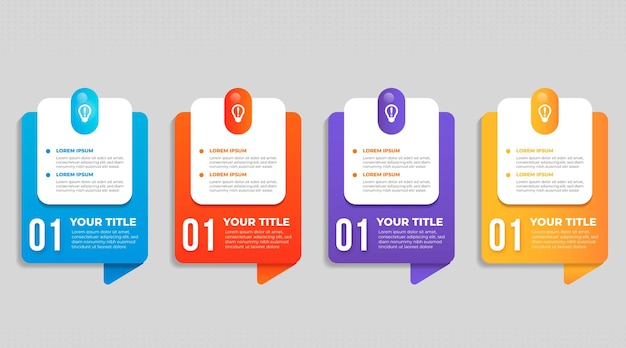 Vector presentation business infographic labe steps template