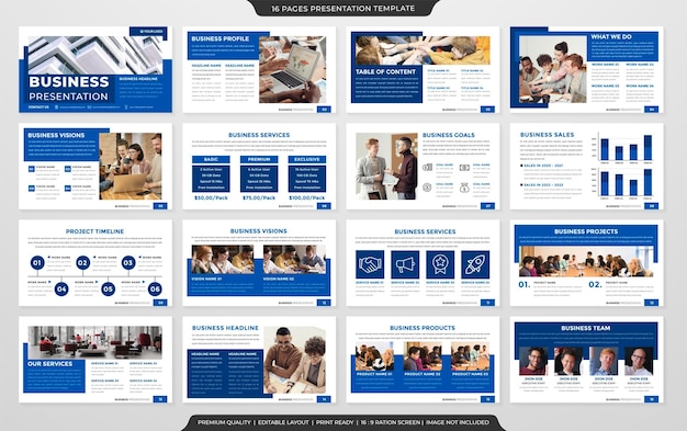 Vector presentation layout template use for business project slide and infographic