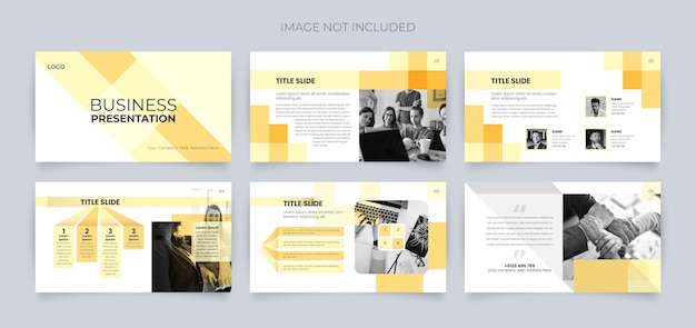 Vector presentation slides business template