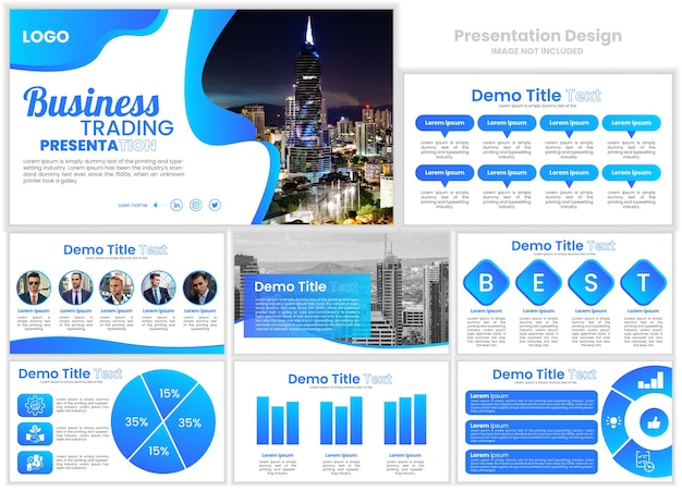 Vector presentation templates design