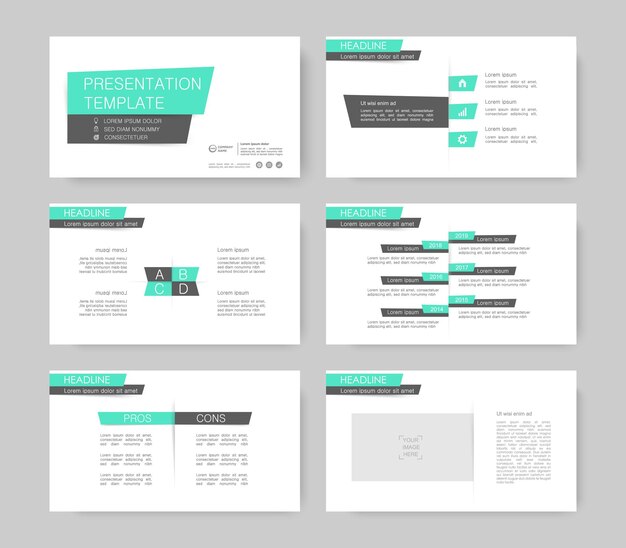 Presentation templates elements on a white background. Vector infographics. Use in Presentation, fly