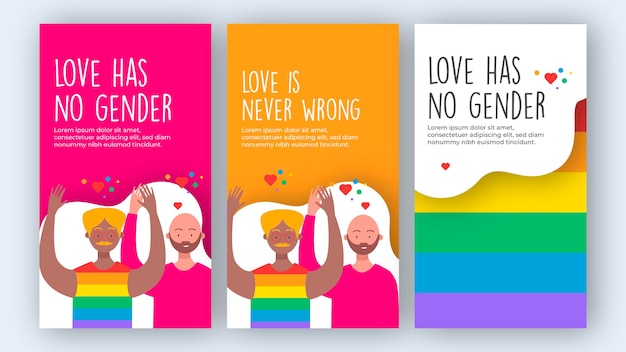 Pride month Social media templates LGBTQIA