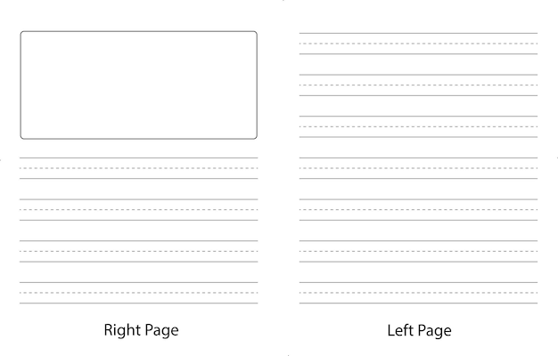 Vector primary notebook pages, paper grid background vector.