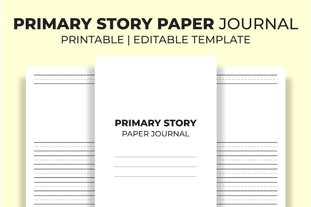 Vector primary story paper journal kdp interior